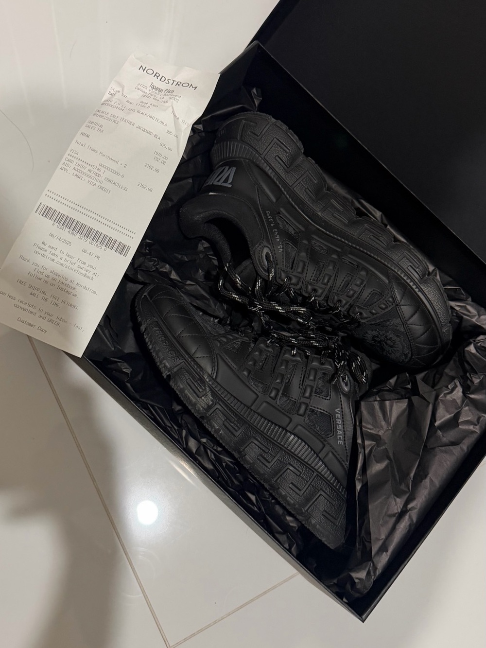 Versace Men’s Trigreca Jacquard Sneakers